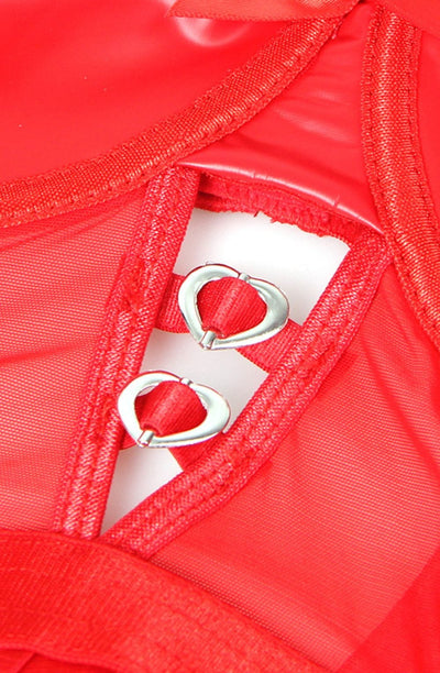 Faux Leather Bodysuit — Rouge